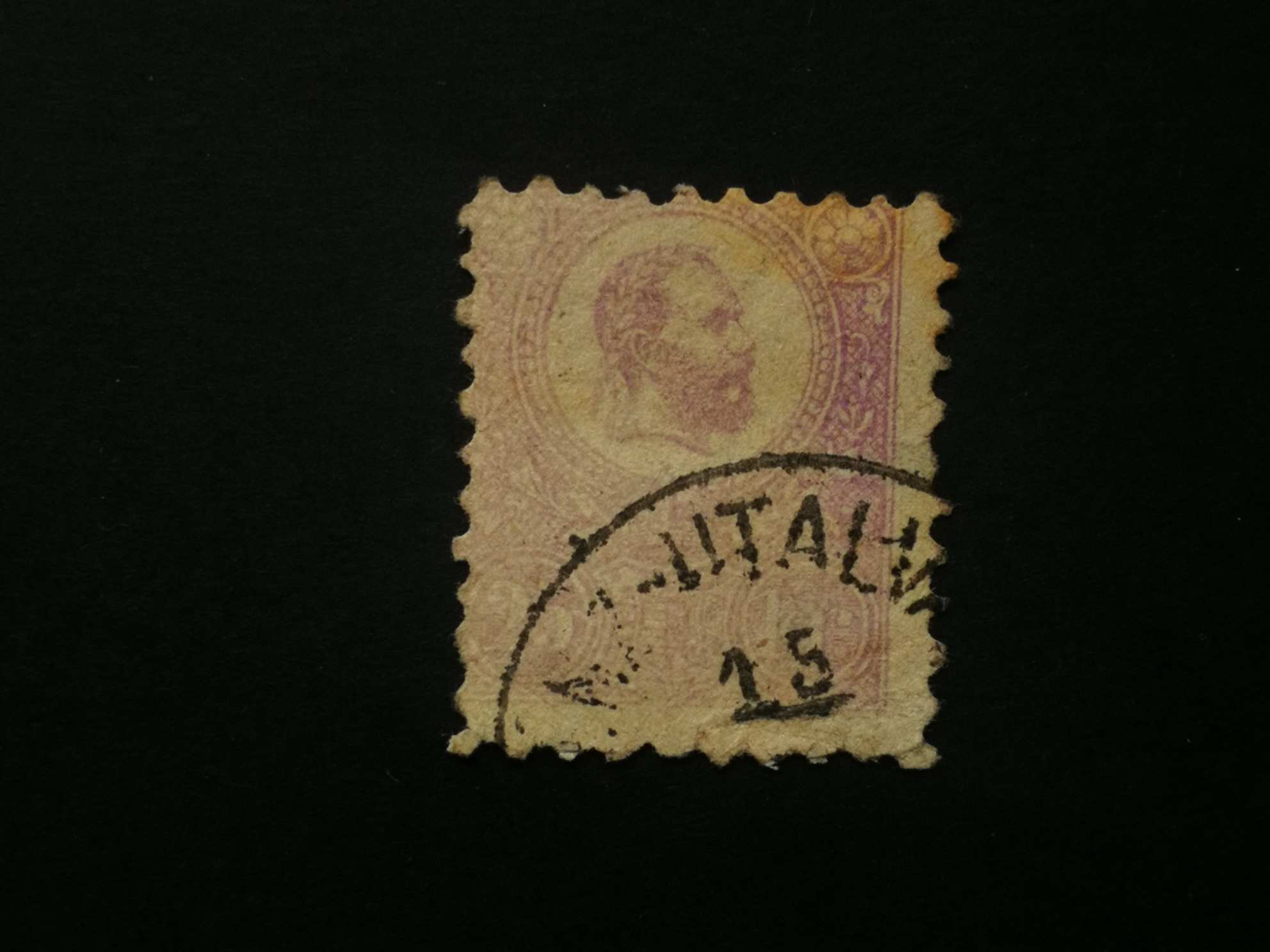 Magyarország 1871 Kőnyomat 25 kr. (Pé)nz utalvá(ny) apró elvékonyodás  L