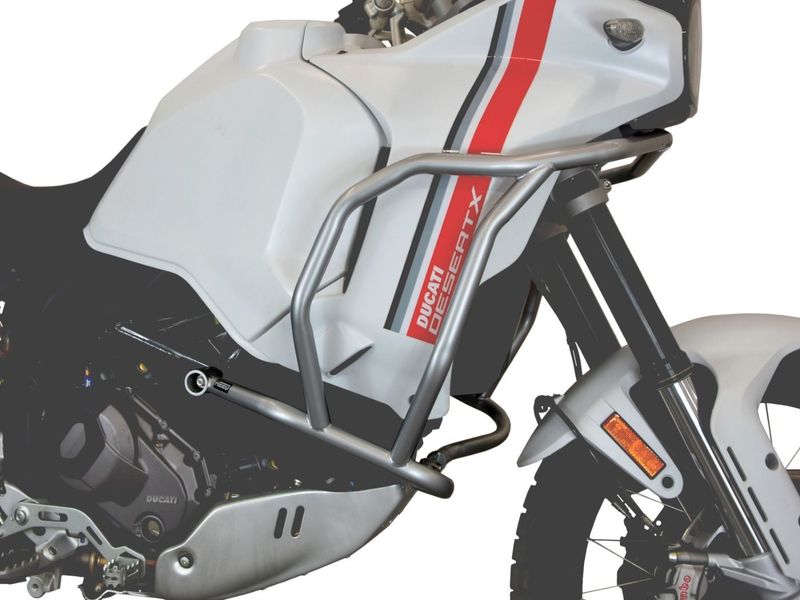 Bukócső HEED - Ducati DesertX - felső, ezüst