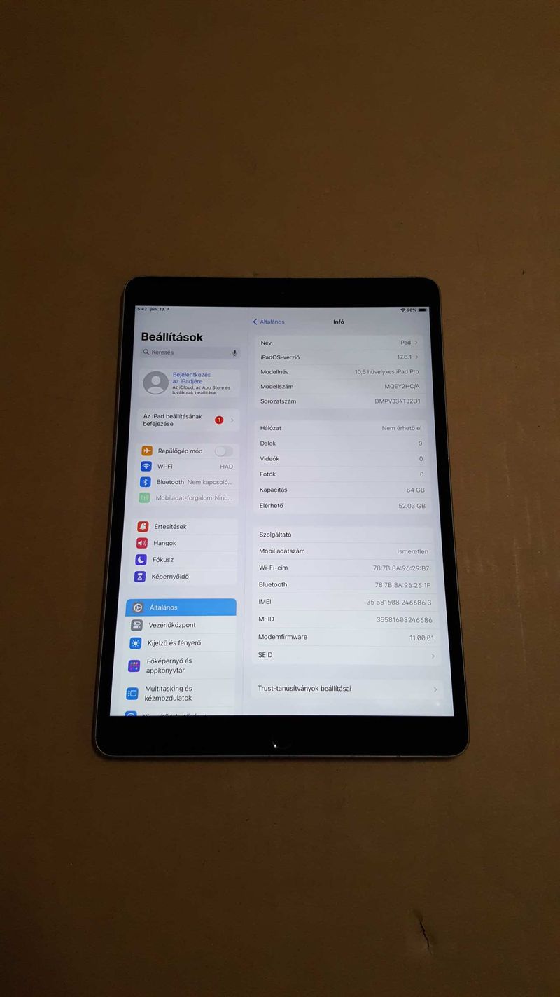 iPad Pro 10,5" 2017