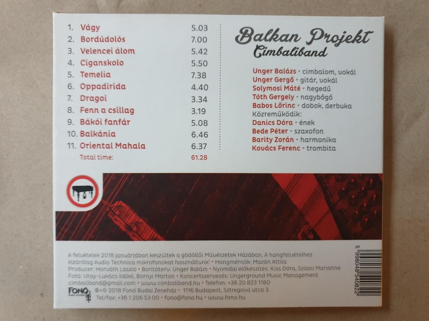 Cimbaliband -  Balkan Project    -  CD garanciával