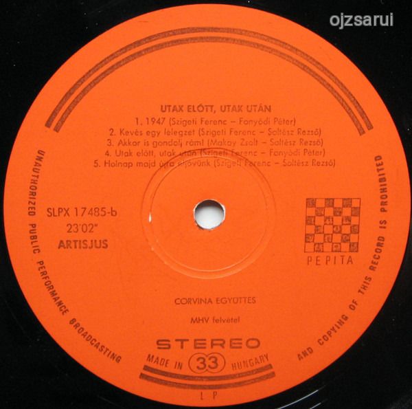LP - Corvina &ndash; Utak előtt