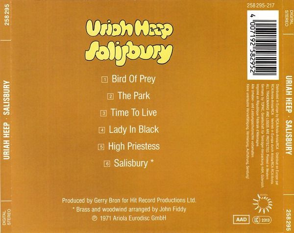 Uriah Heep - Salisbury CD