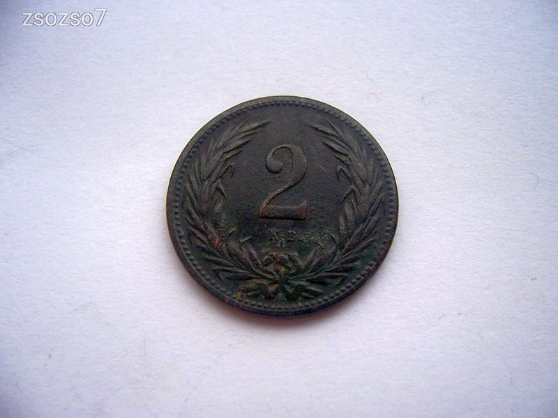 2 Fillér 1899 K.B