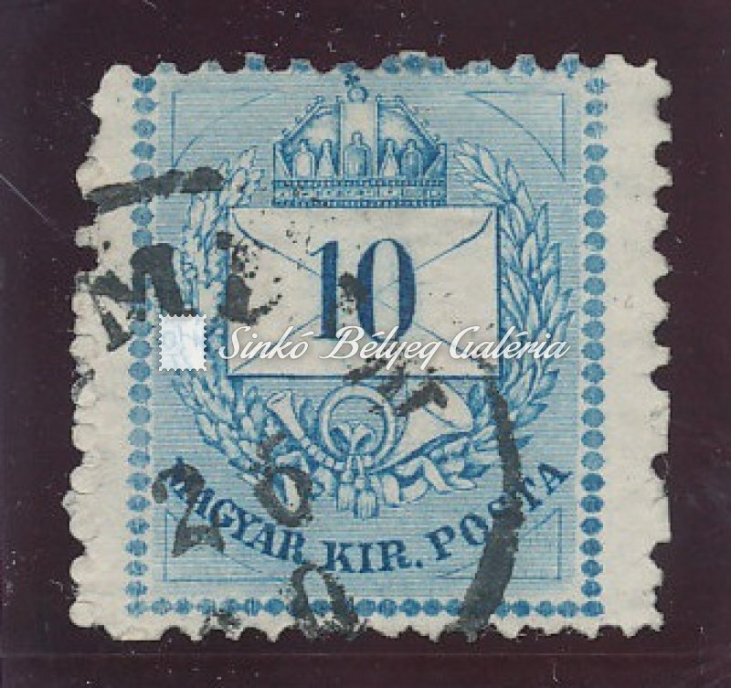 1874. Színesszámú 10 krajcáros