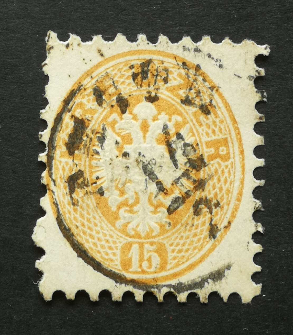 Magyarország 1863/64 Könyvnyomat 15 Kr. PESTH H