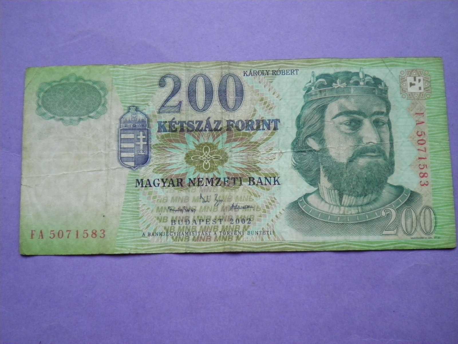 Magyar Károly Róbert 200 forint 2002 FA