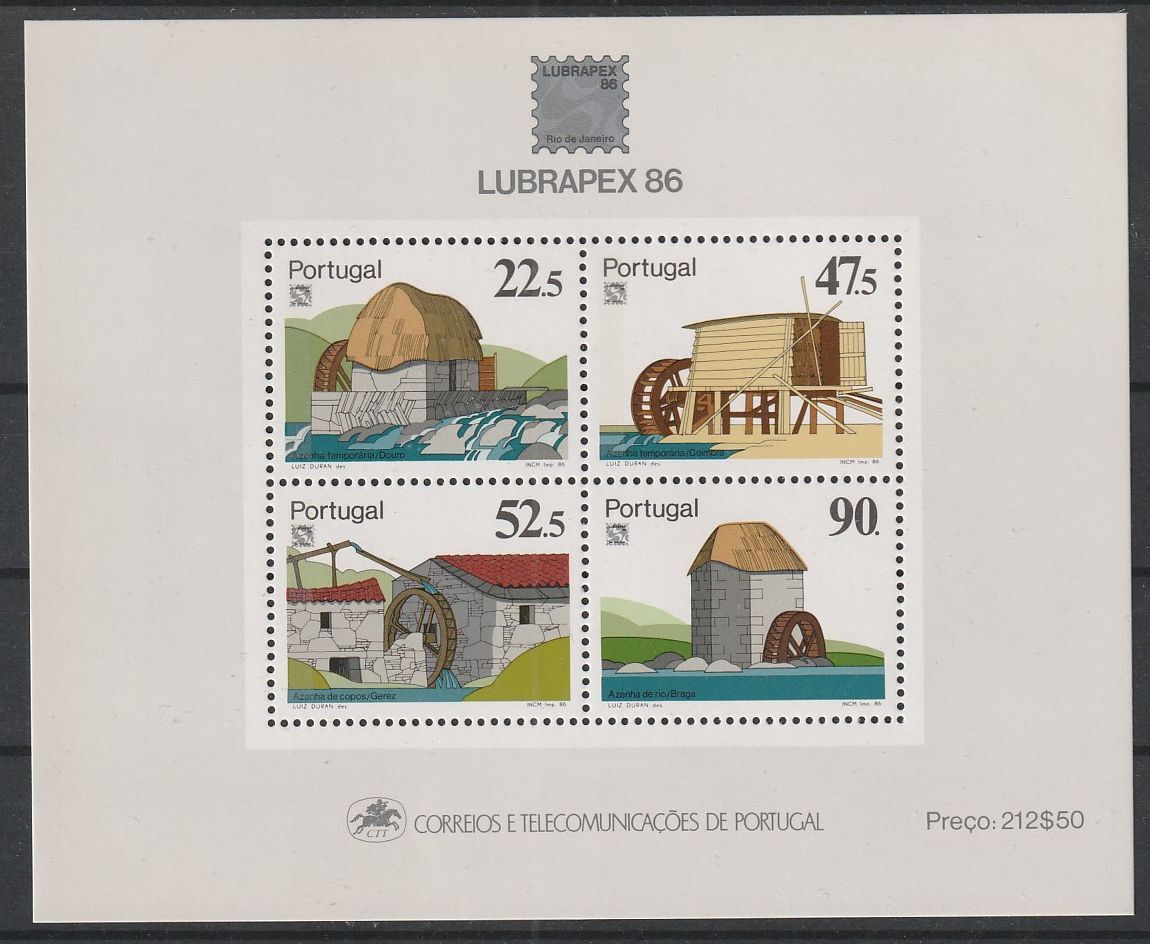 Portugália Postatiszta Blokk
