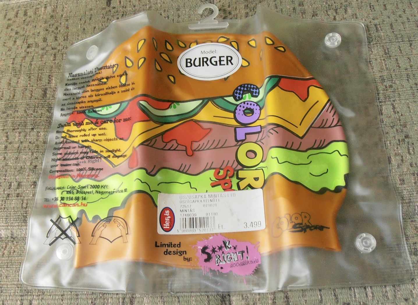 Hervis Felnőtt úszósapka Burger
