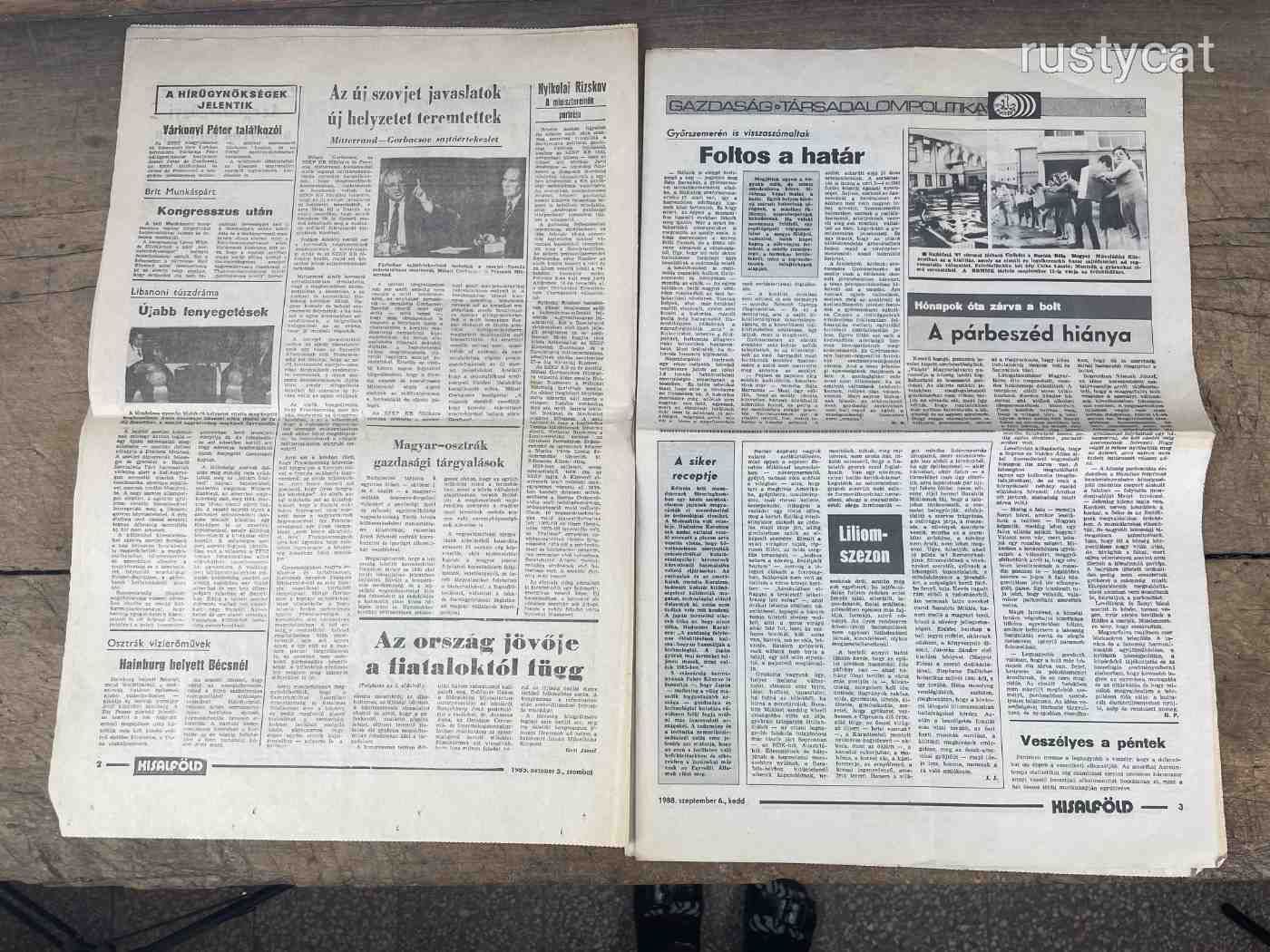 -AV576- Régi Újság Kisalföld 1985.