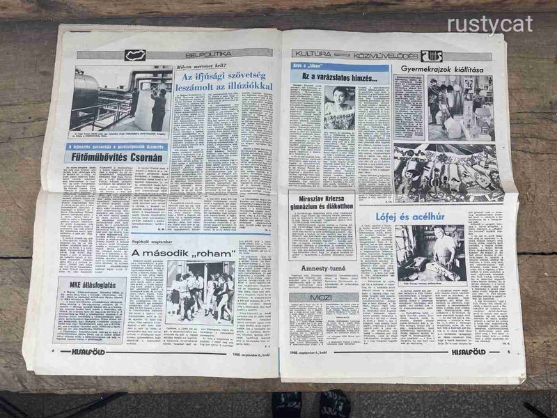 -AV576- Régi Újság Kisalföld 1985.